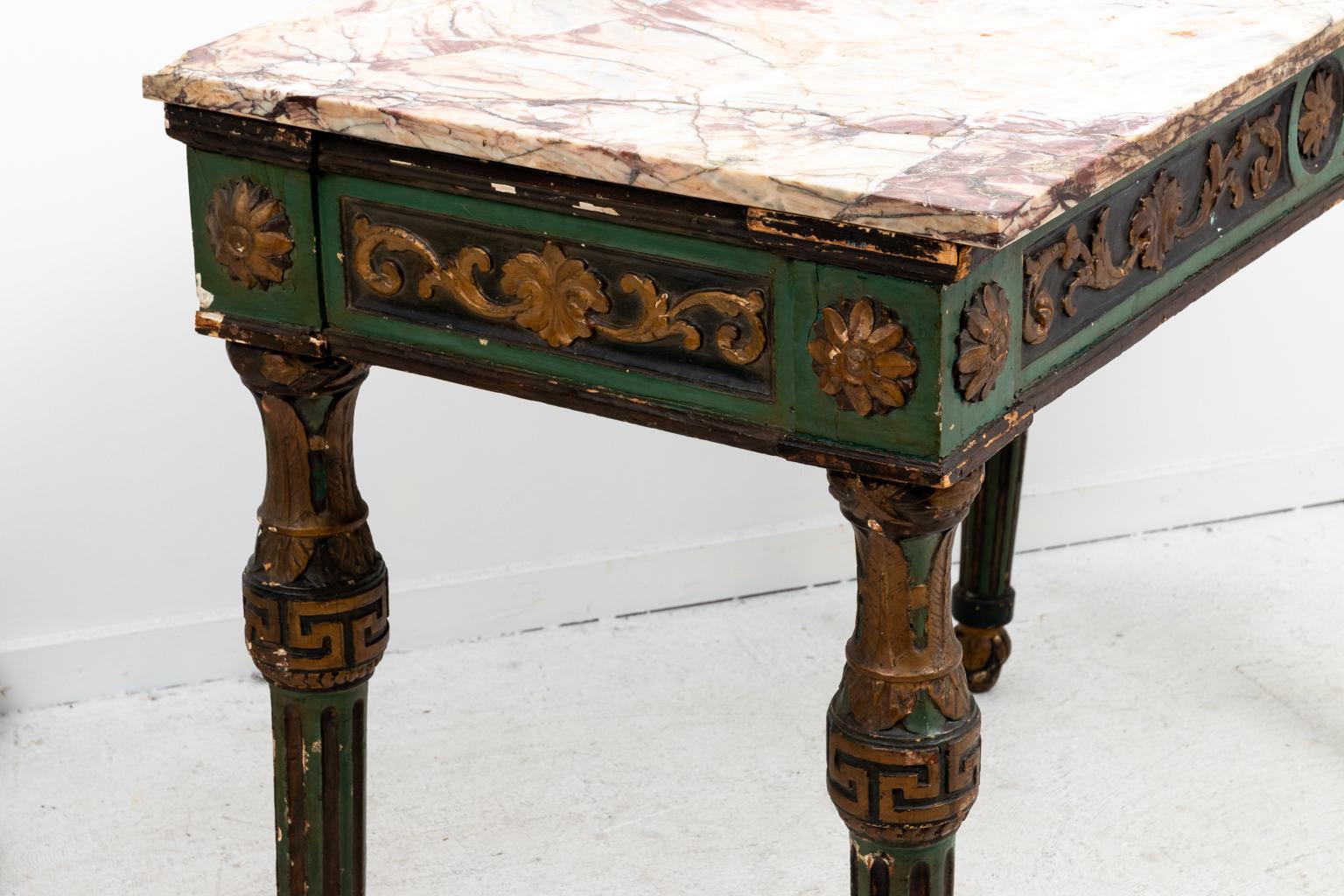 18th Century Painted Italian Console Table 1