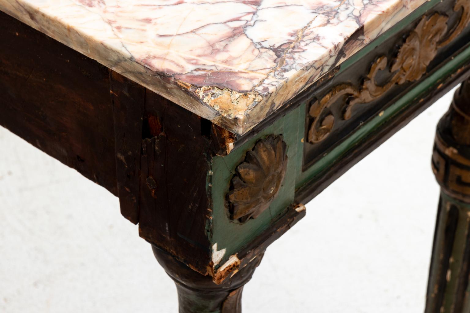 18th Century Painted Italian Console Table 2