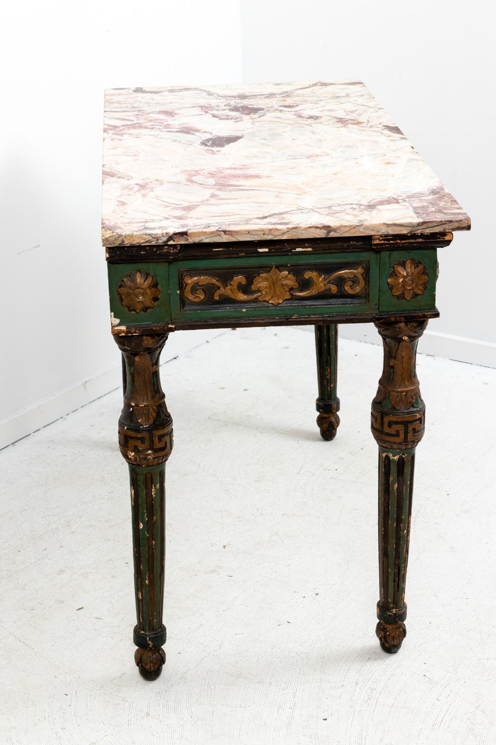 18th Century Painted Italian Console Table 3