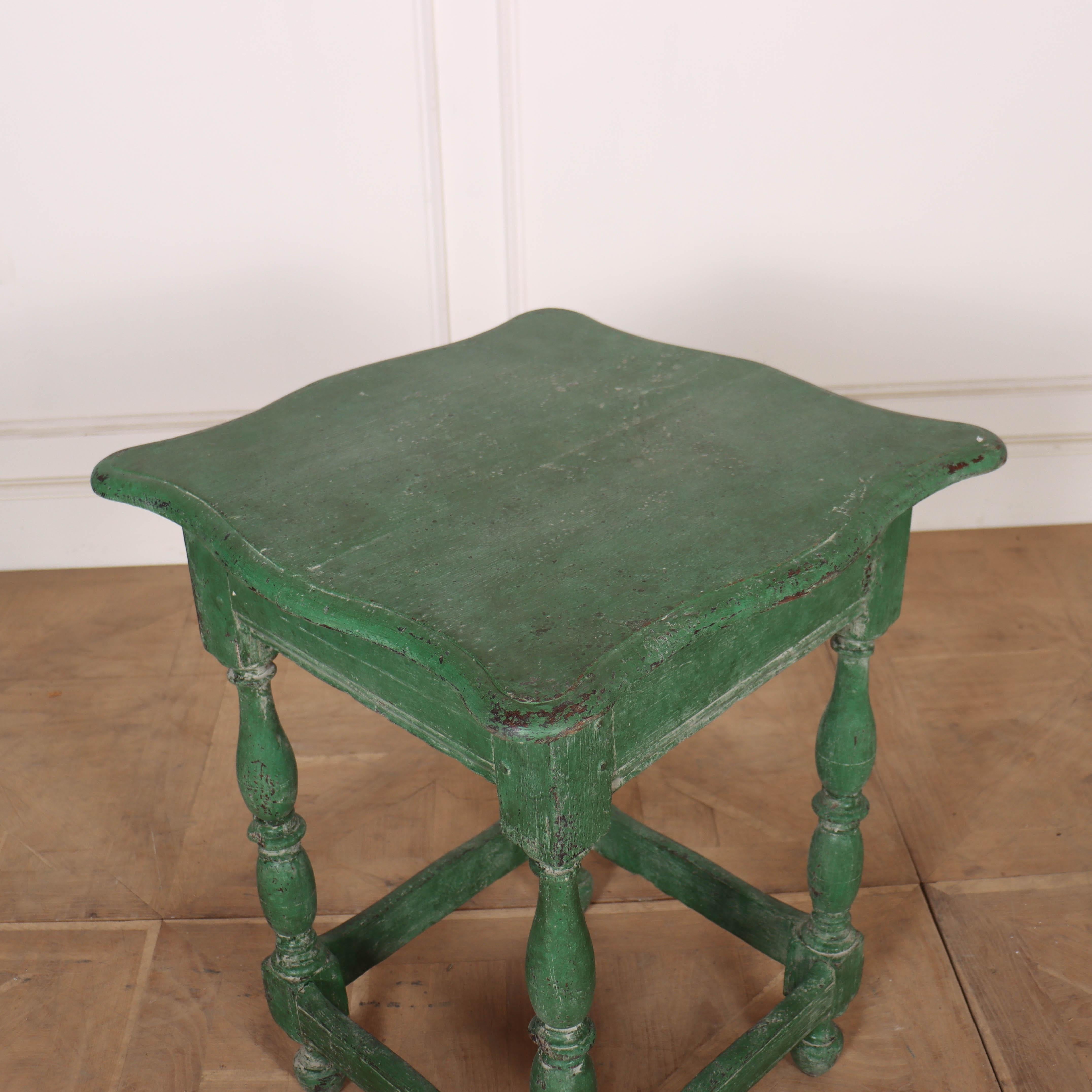 English 18th Century Painted Lamp Table