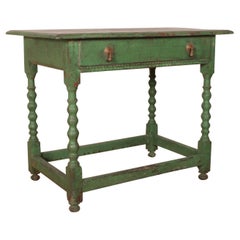 Antique 18th Century Painted Lamp Table