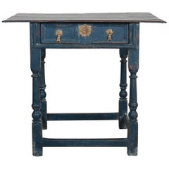 Antique 18th Century Painted Lamp Table