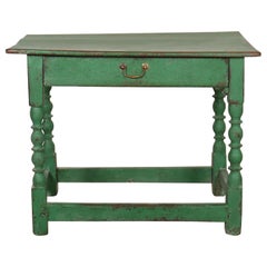 Antique 18th Century Painted Lamp Table