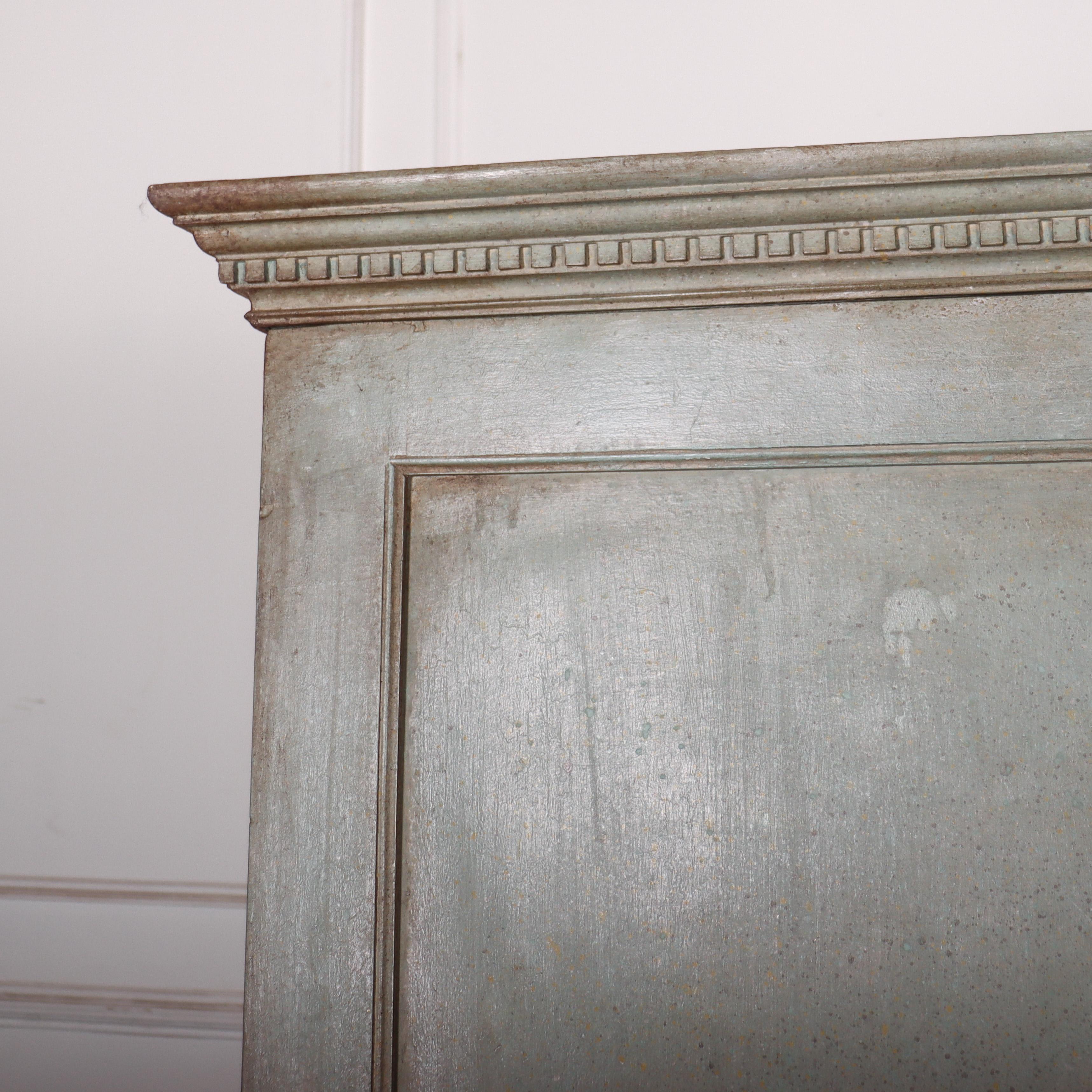 Oak 18th Century Painted Linen Cupboard For Sale