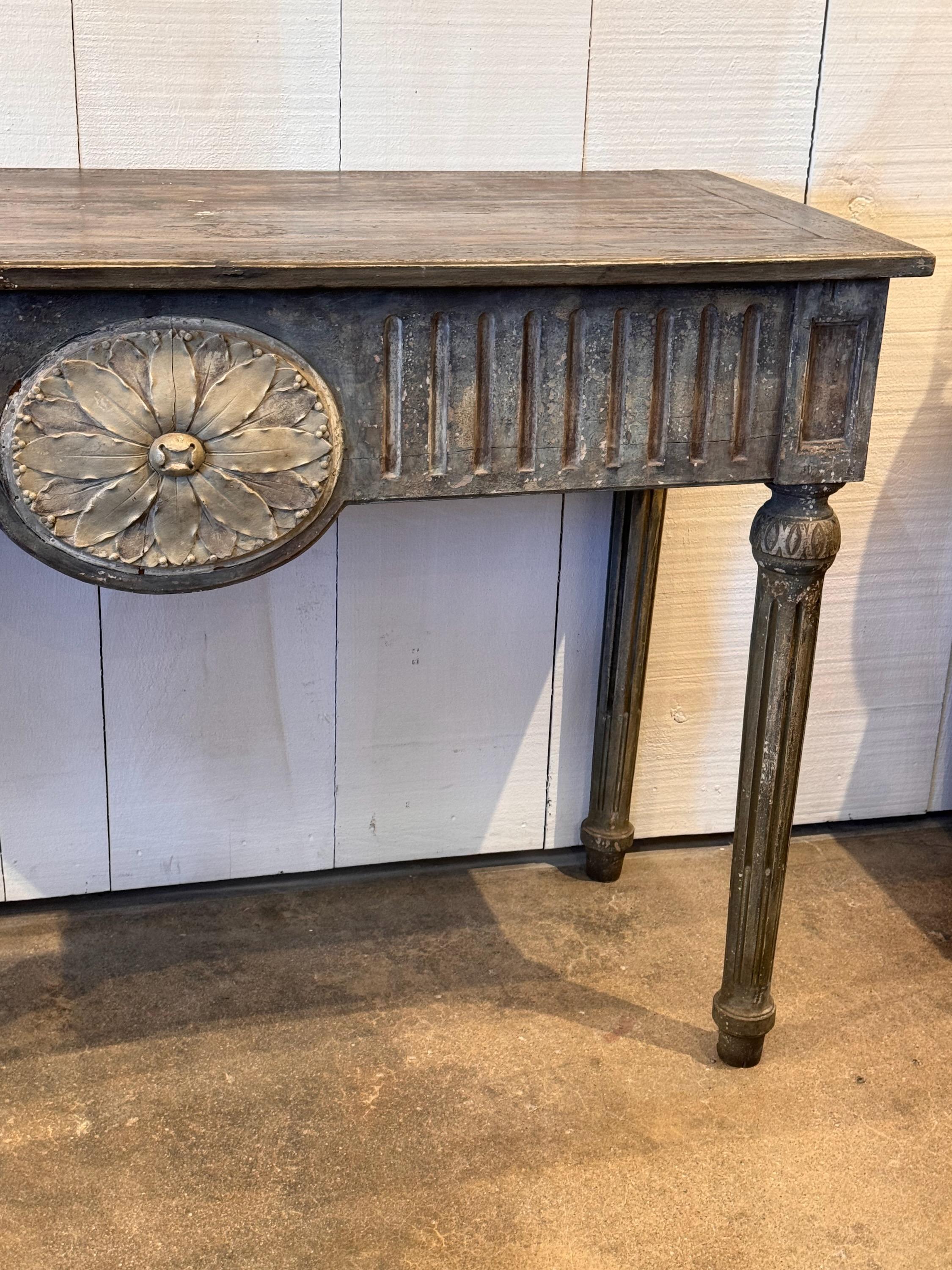 18th Century and Earlier 18th Century Painted Neoclassical Console Table