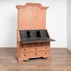18th Century Painted Oak Secretary, Denmark