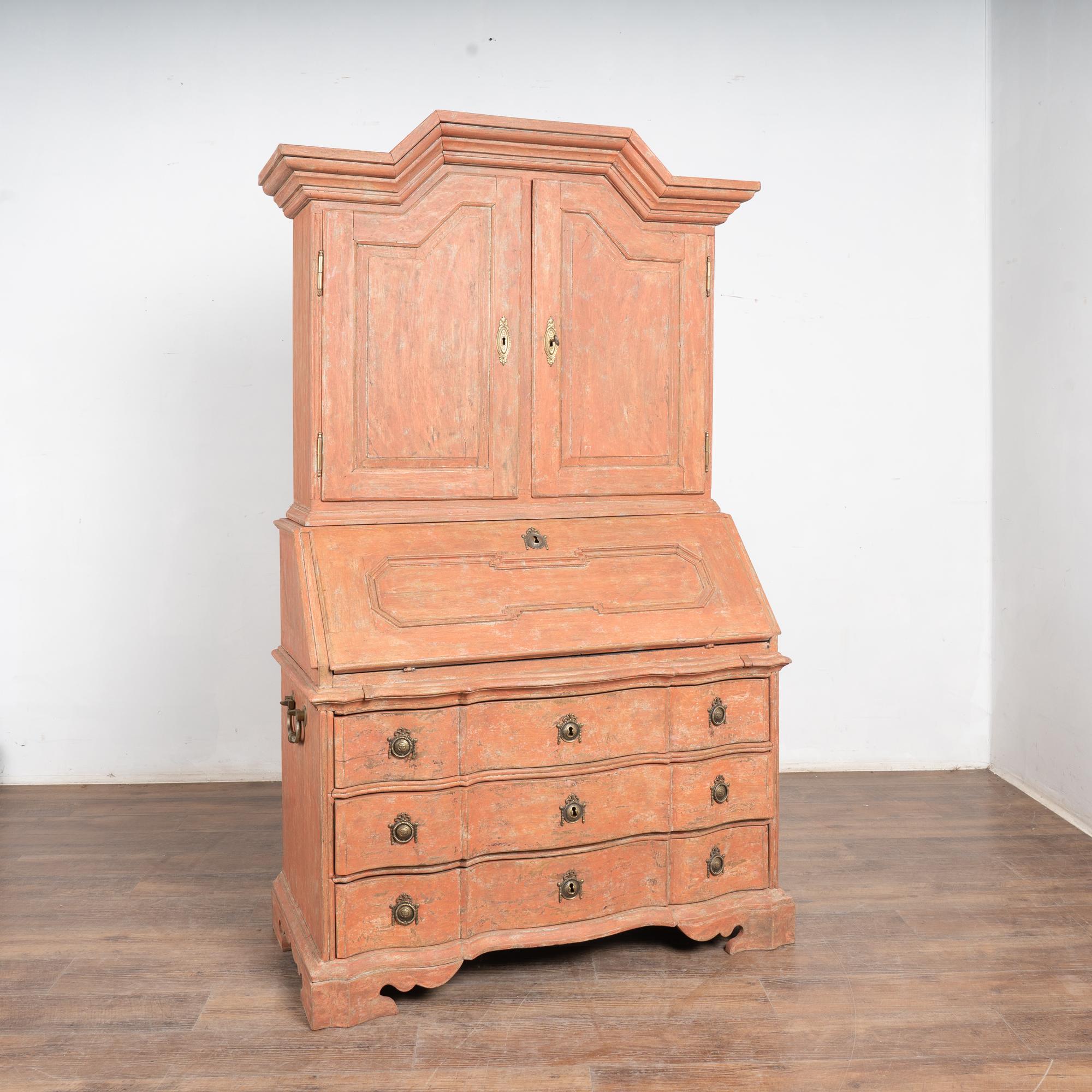 XVIIIe siècle Secrétaire en Oak Oak peint du 18e siècle, Danemark en vente