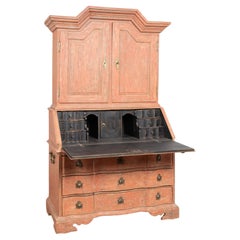 18th Century Painted Oak Secretary, Denmark