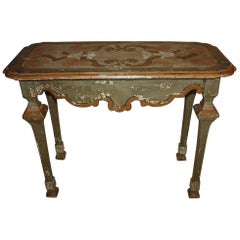 18th Century Painted Rococo Italian Console, Origin Italy, circa 1790