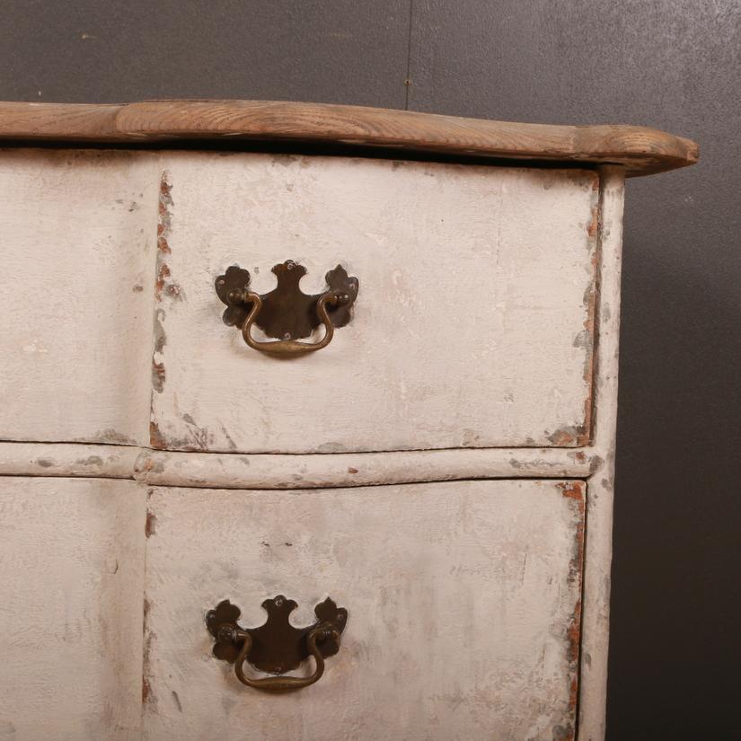 German 18th Century Painted Serpentine Commode