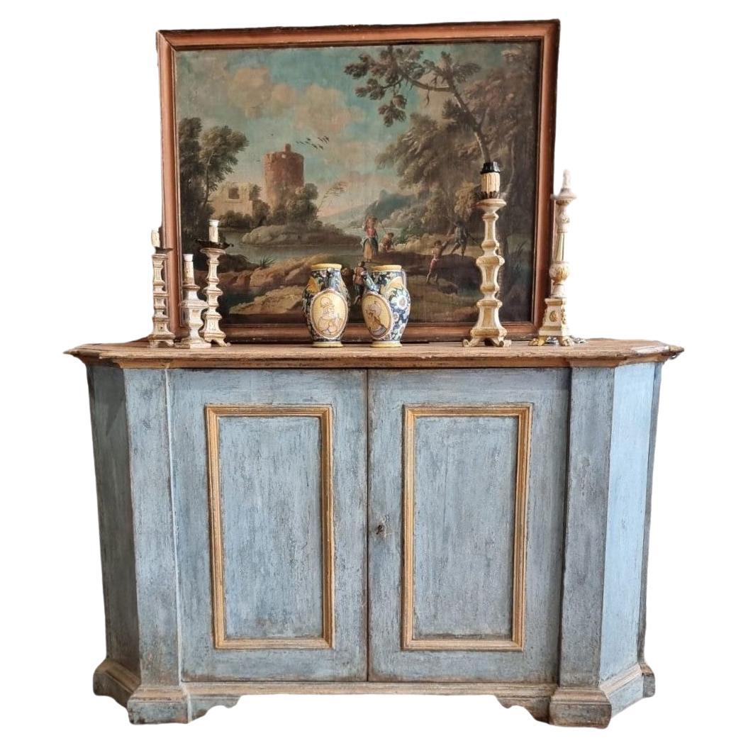 18th century painted sideboard with two doors For Sale at 1stDibs