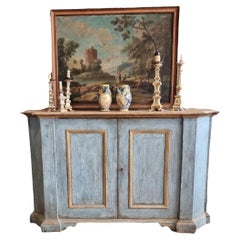 18th century painted sideboard with two doors