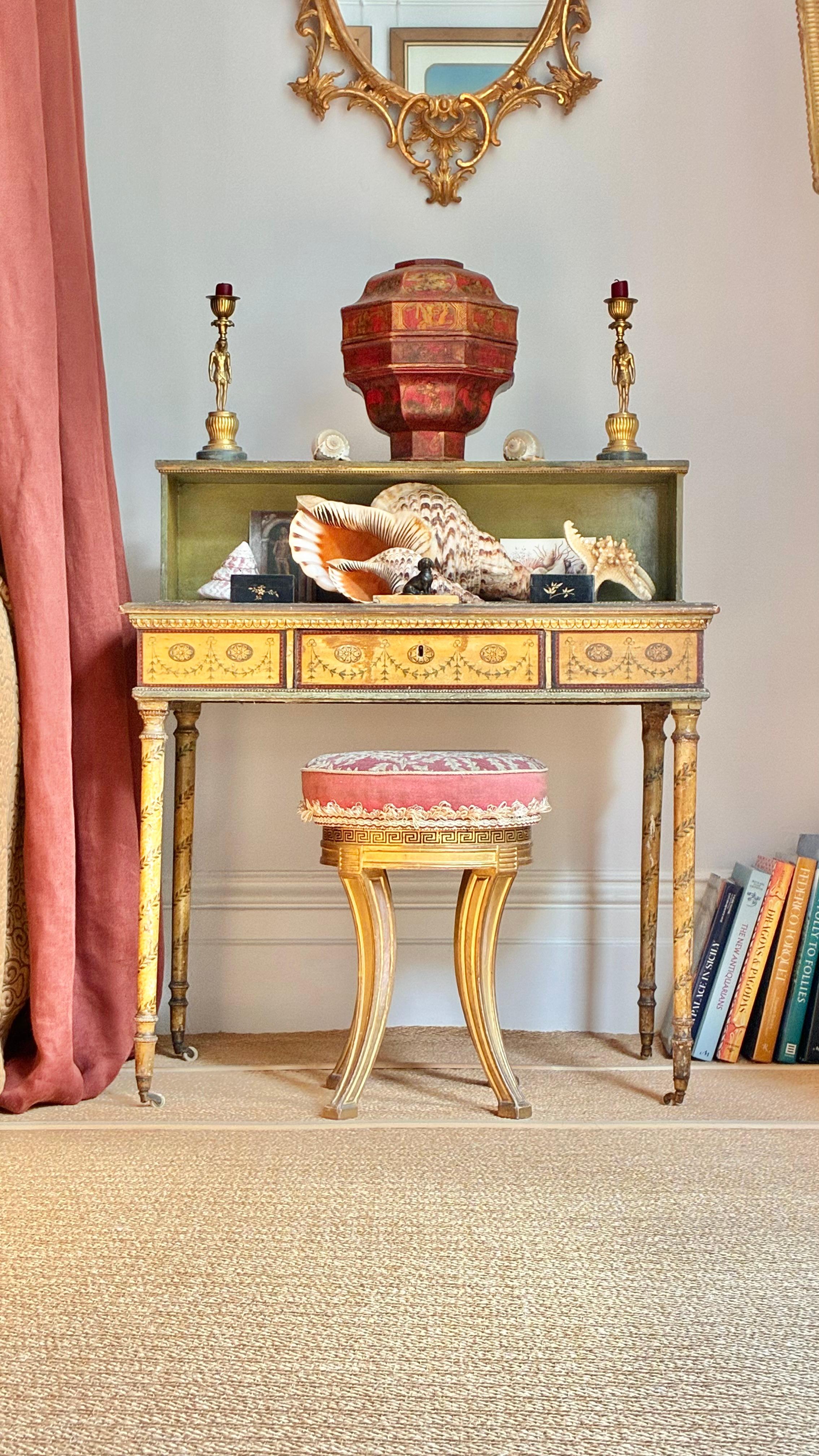 A very decorative late 18th century painted table, attributable to George Brookshaw. English, circa 1795.

Why we like it

We love the decorative aspect of this table, with most of the original painted decoration surviving intact.

Attribution

The