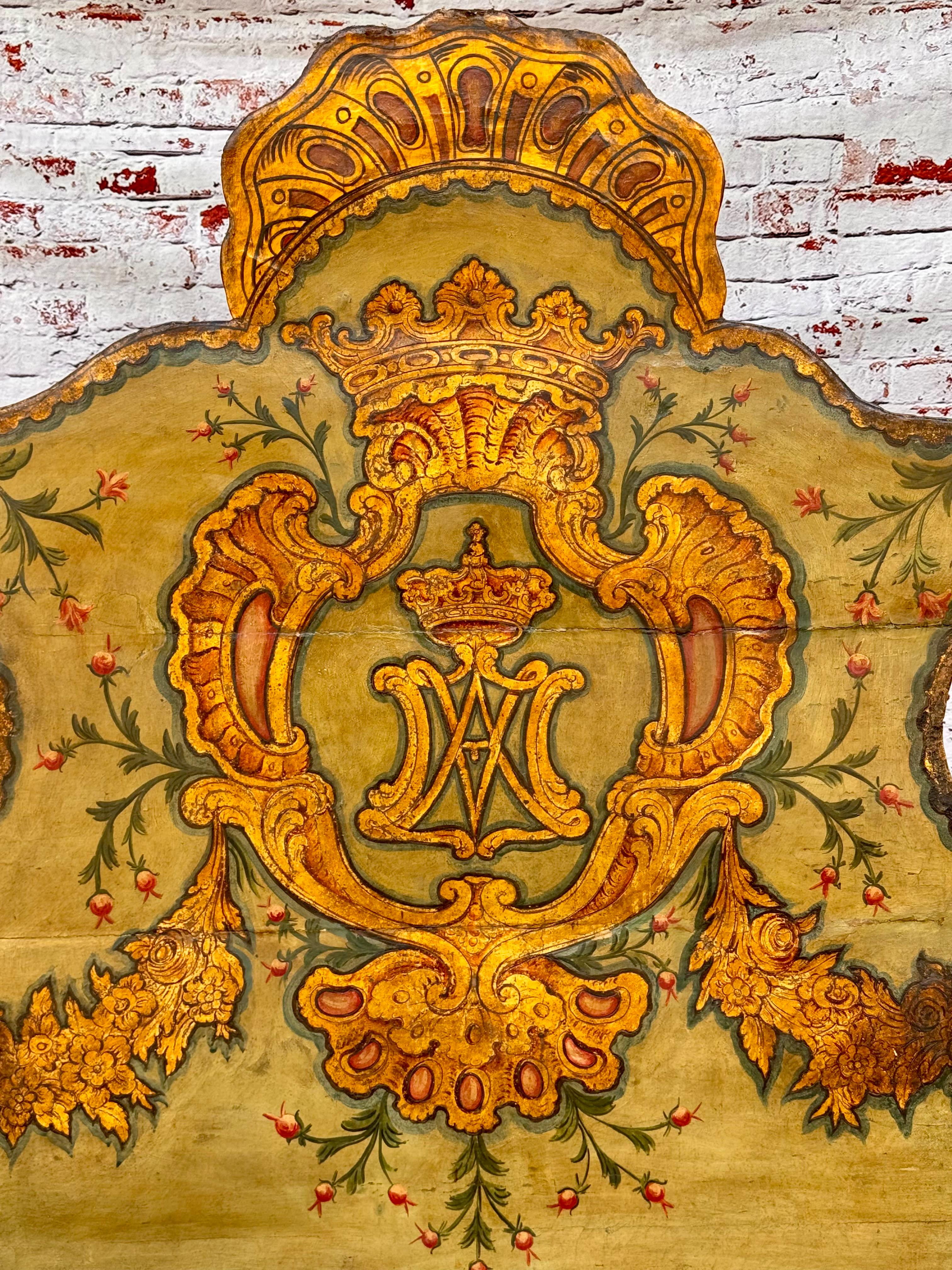 18th Century Painted Venetian Bed or Headboard 6