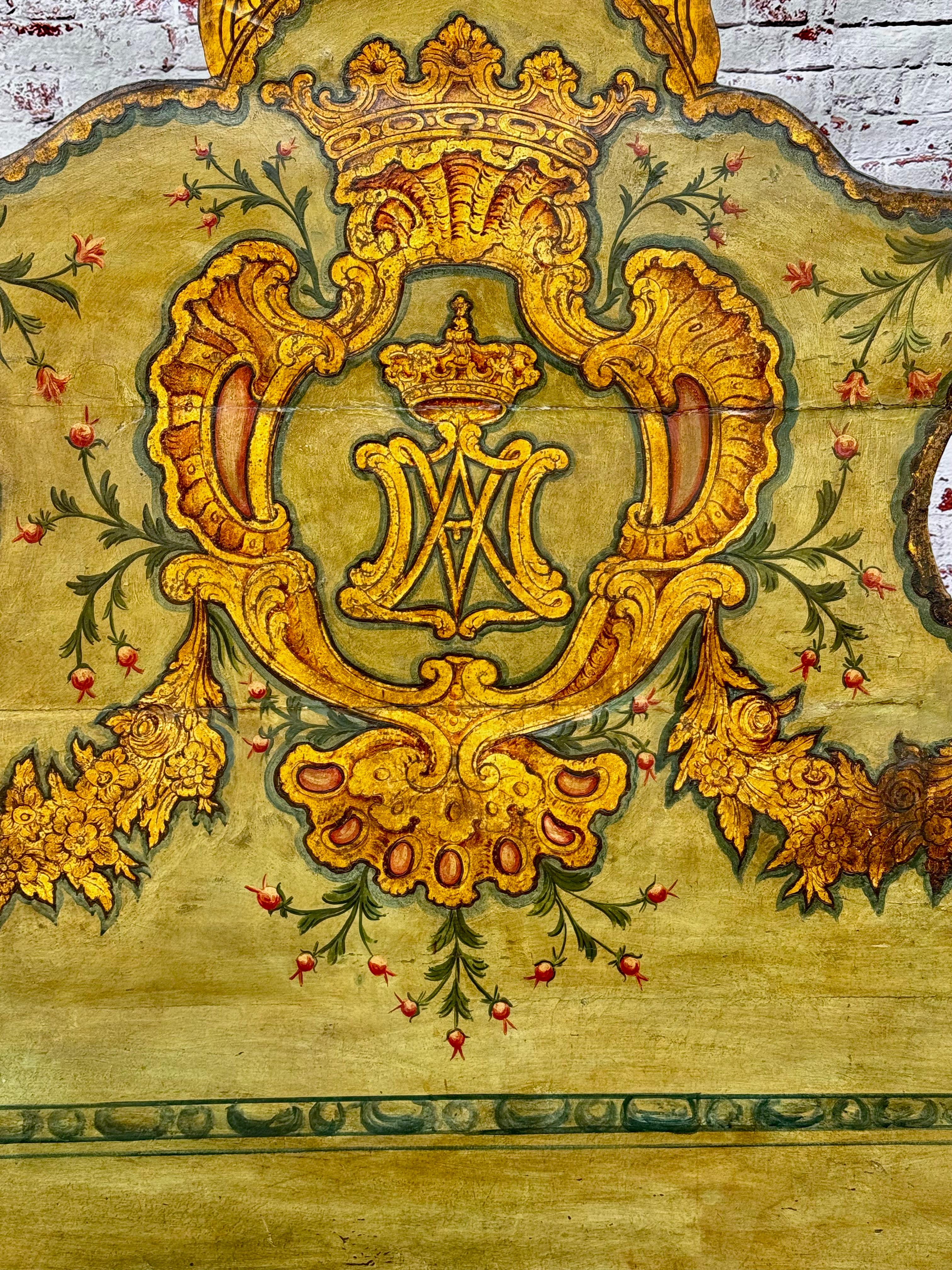 Italian 18th Century Painted Venetian Bed or Headboard