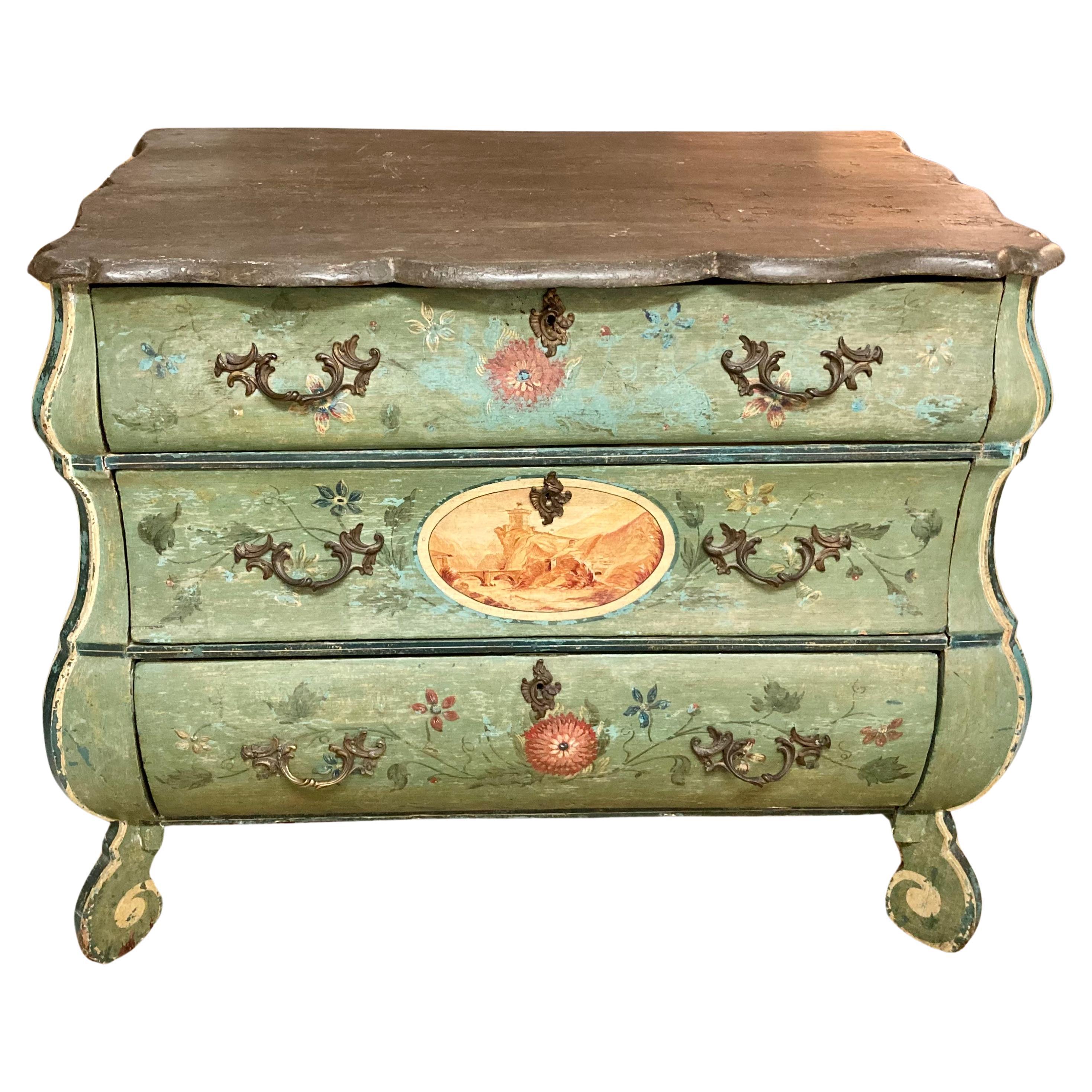 18th Century Painted Venetian Commode For Sale