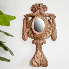 18th Century Painted Wooden Monstrance Mirror