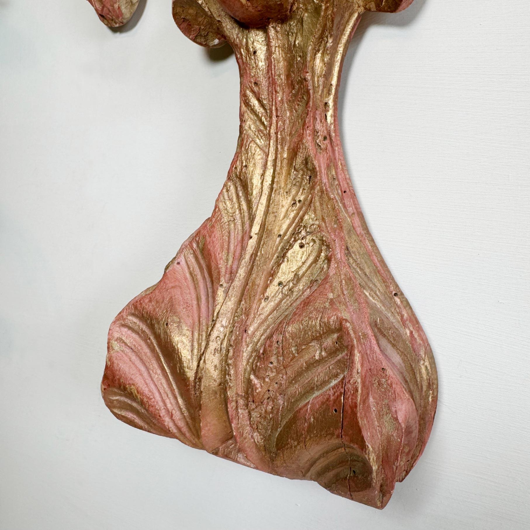 Fait main Miroir Monstrance peint en bois du 18ème siècle en vente