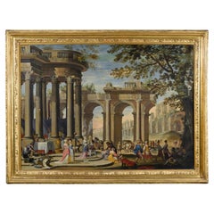 18th Century, Painting Architectural Capriccio, att. to Isaac De Moucheron