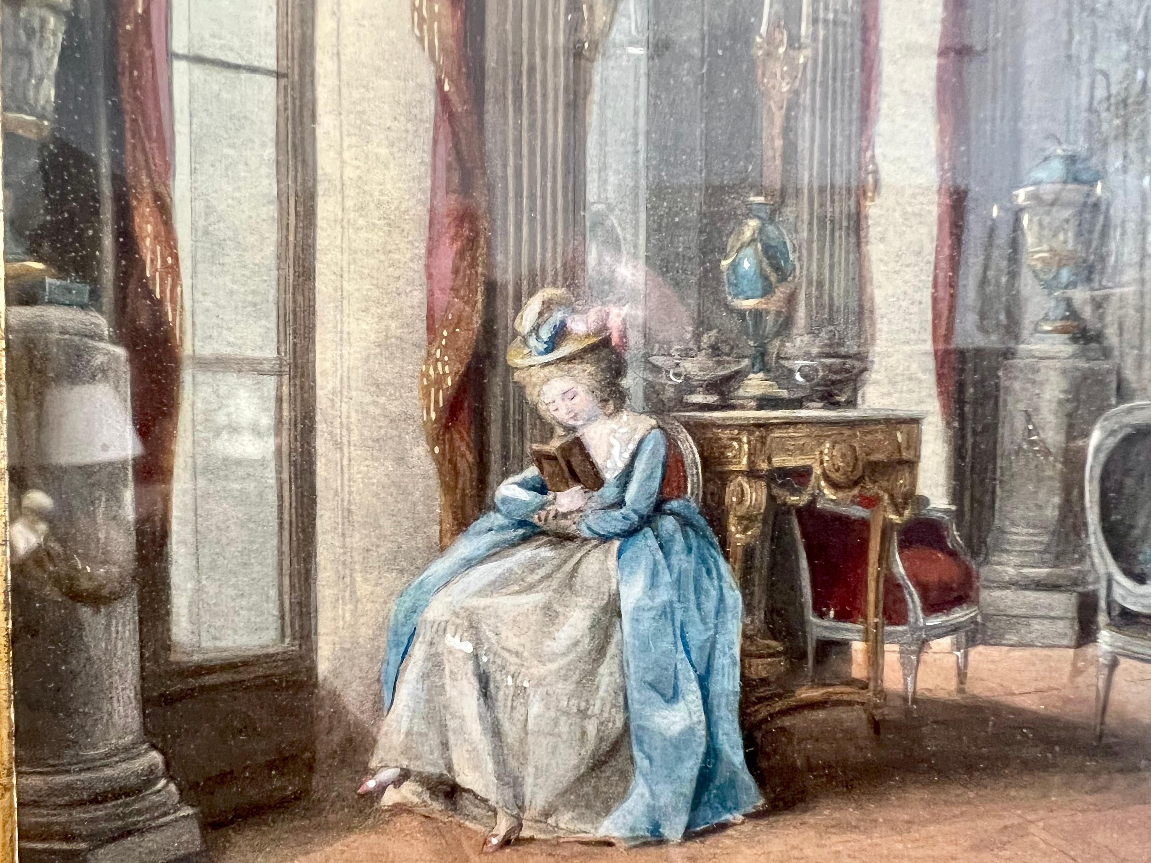 18th Century and Earlier 18th Century Painting Depicting Courtly Life