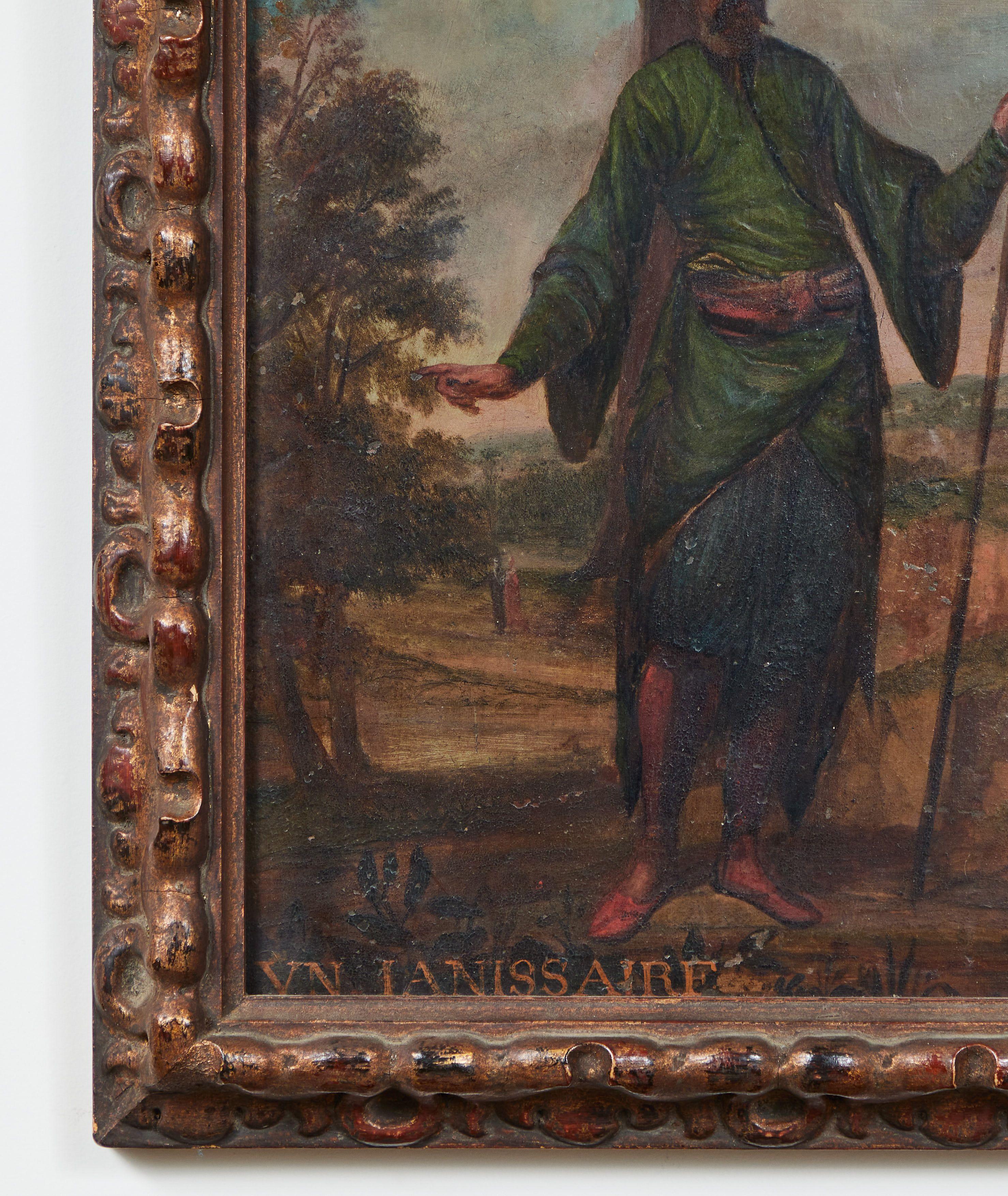Hand-Painted 18th Century Paintings of Ottoman Empire Figures