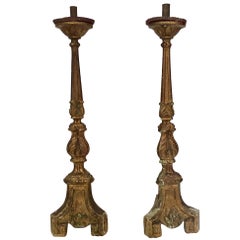 18th Century Pair of Giltwood Spanish Torchère