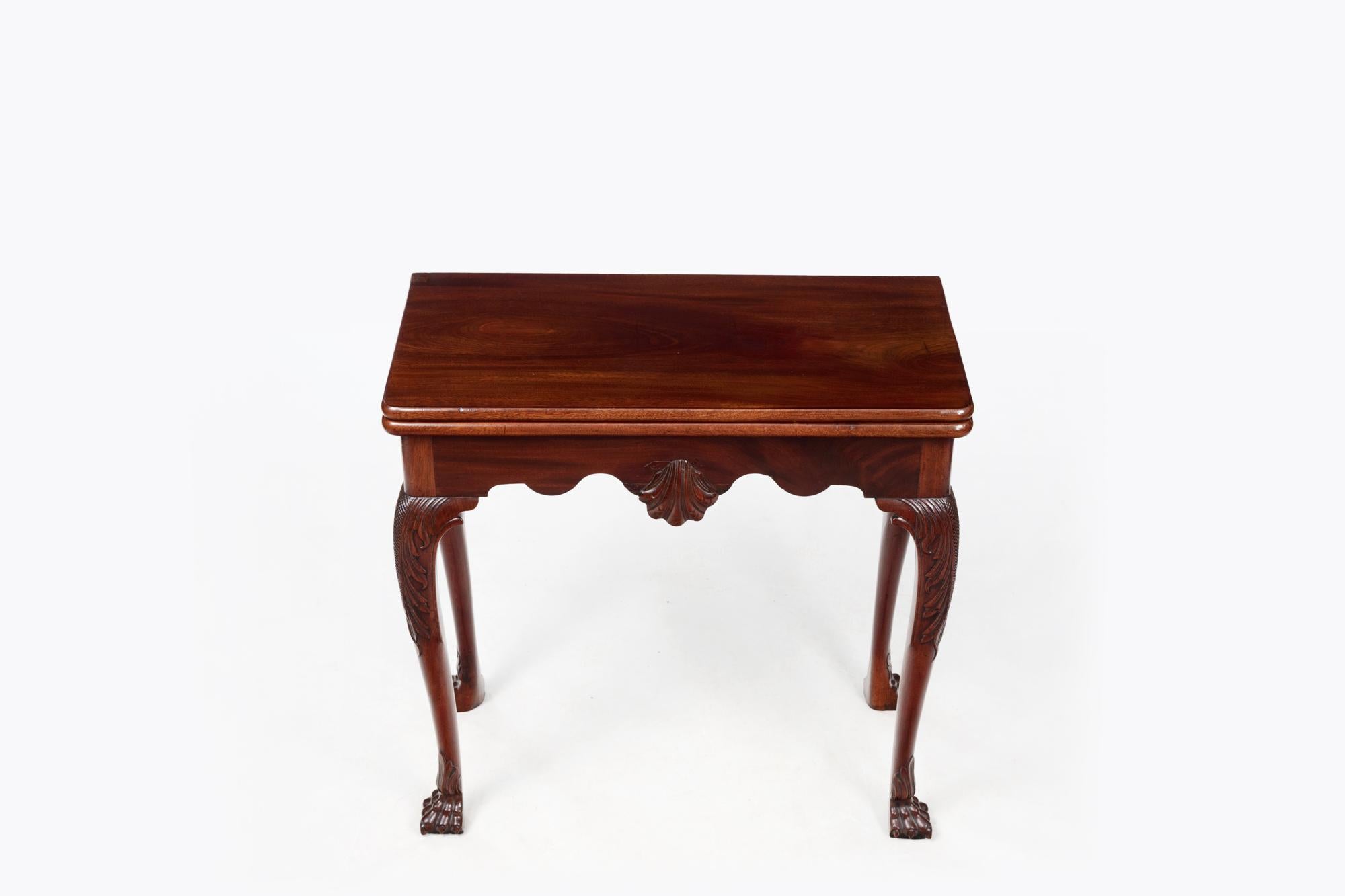 18th Century Pair Irish Mahogany Card Tables In Excellent Condition For Sale In Dublin 8, IE