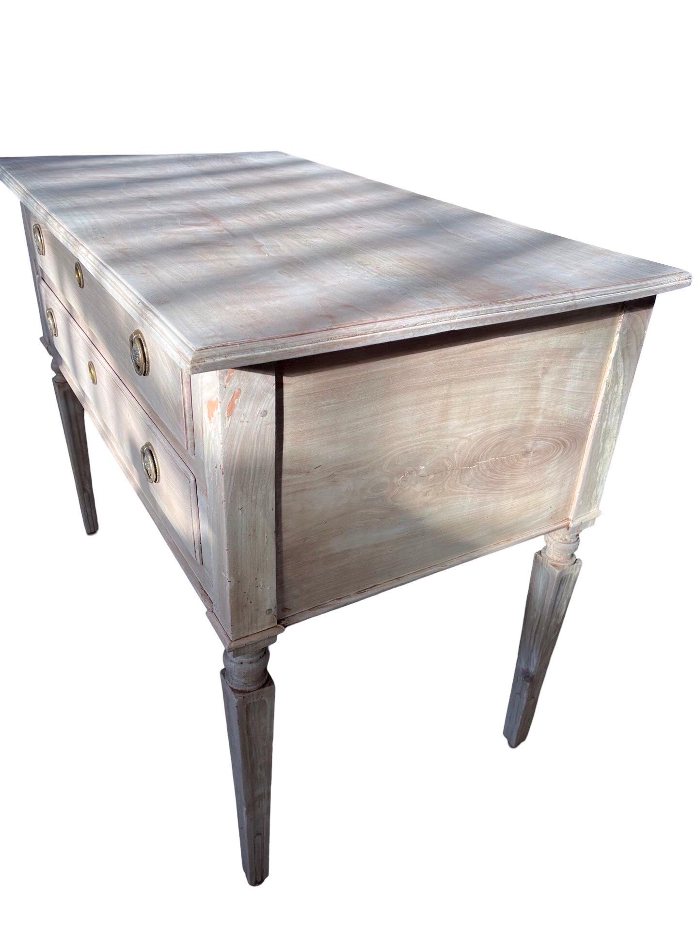 18th Century Pair Of Bleached Cherry Neoclassical Commodes 2
