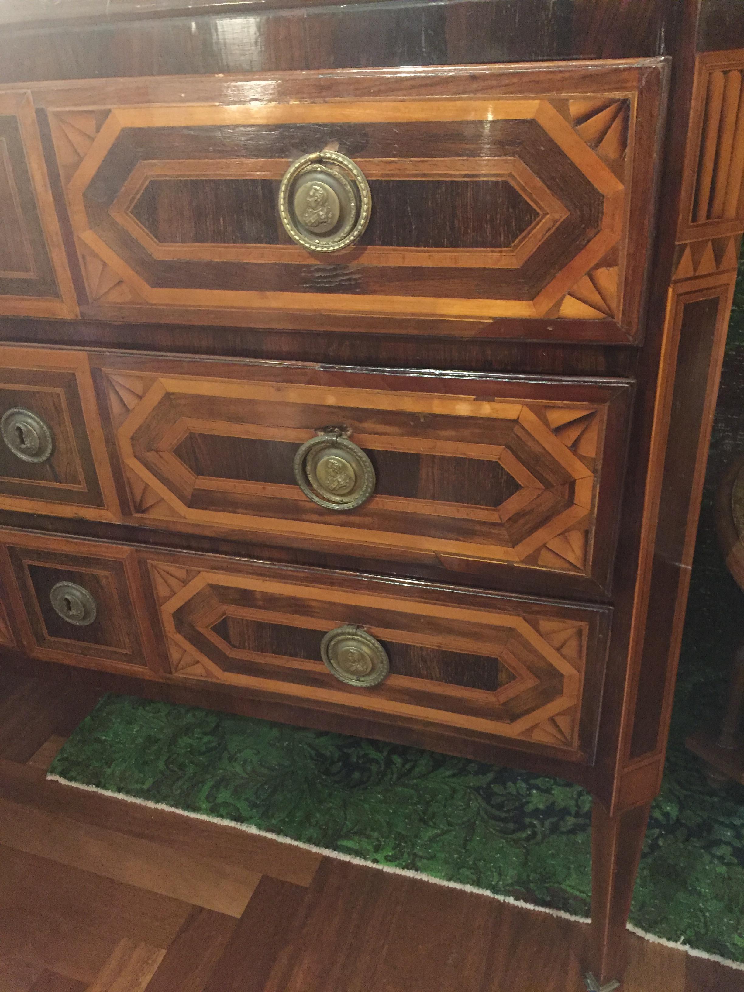 Inlay 18th Century Pair of Chest of Drawers
