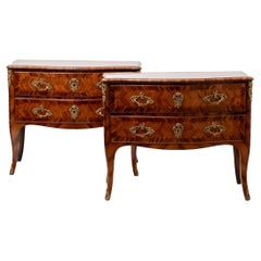 18th Century Pair of Chest Of Drawers Southern Germany Cherrywood Firegilded