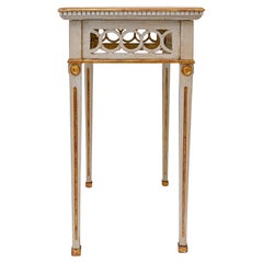 18th Century Pair of Console Tables With Manganese-coloured Tiles North German