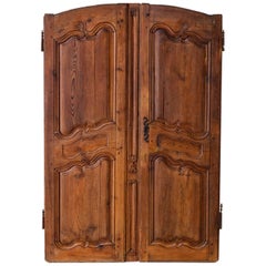 18th Century Pair of French Louis XV Style Walnut Armoire Doors