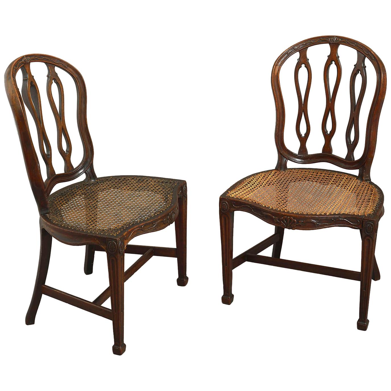 18th Century Pair of George III Mahogany Chairs in the Manner of James Wyatt