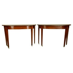 18th century pair of Georgian mahogany console tables