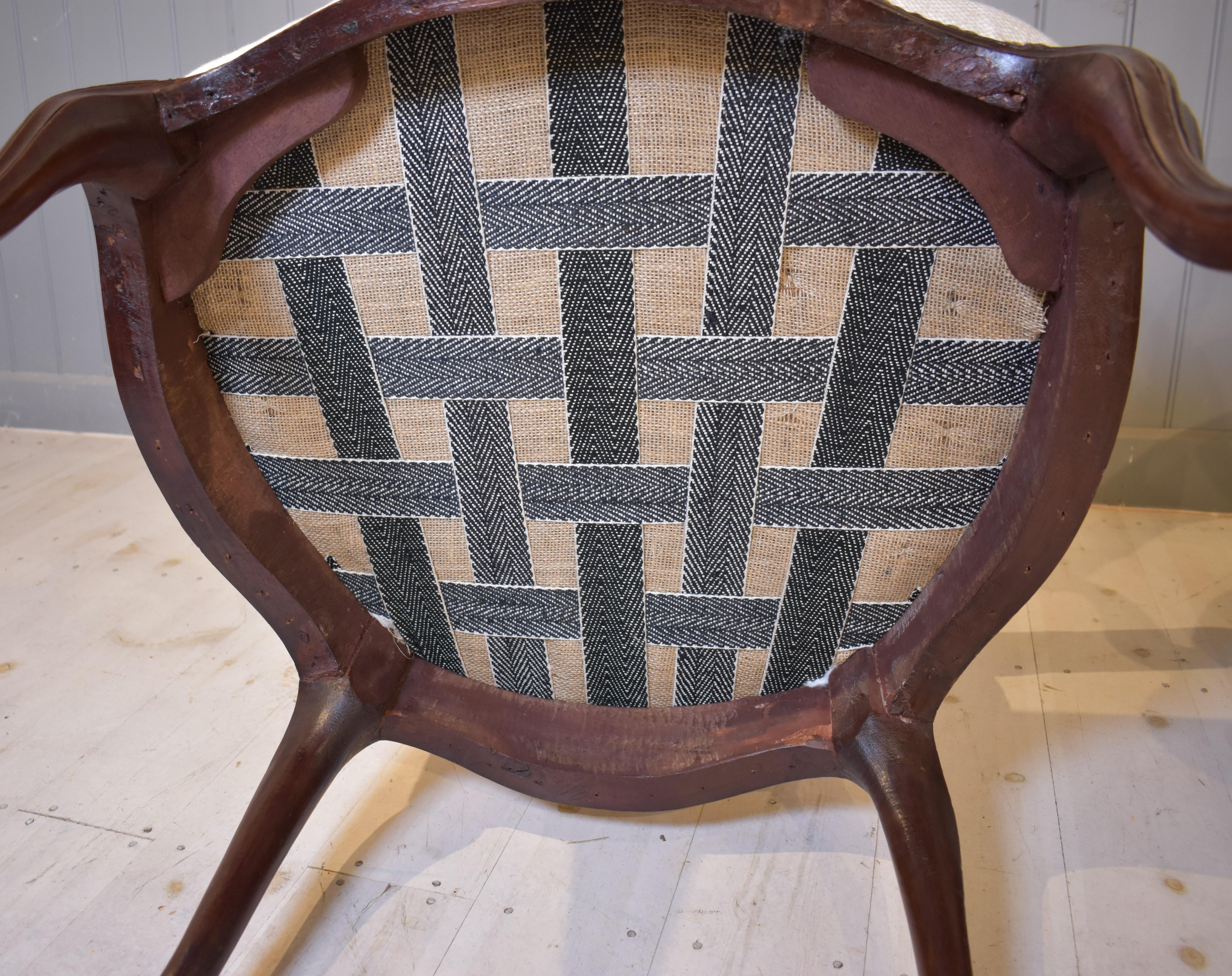 18th century pair of Hepplewhite open armchairs For Sale 5