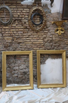 18th Century Pair of Identical Frames Gilded in Pure Gold Leaf