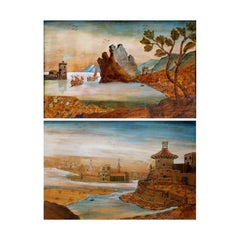 18th Century Pair of Inlays Various Types of Wood