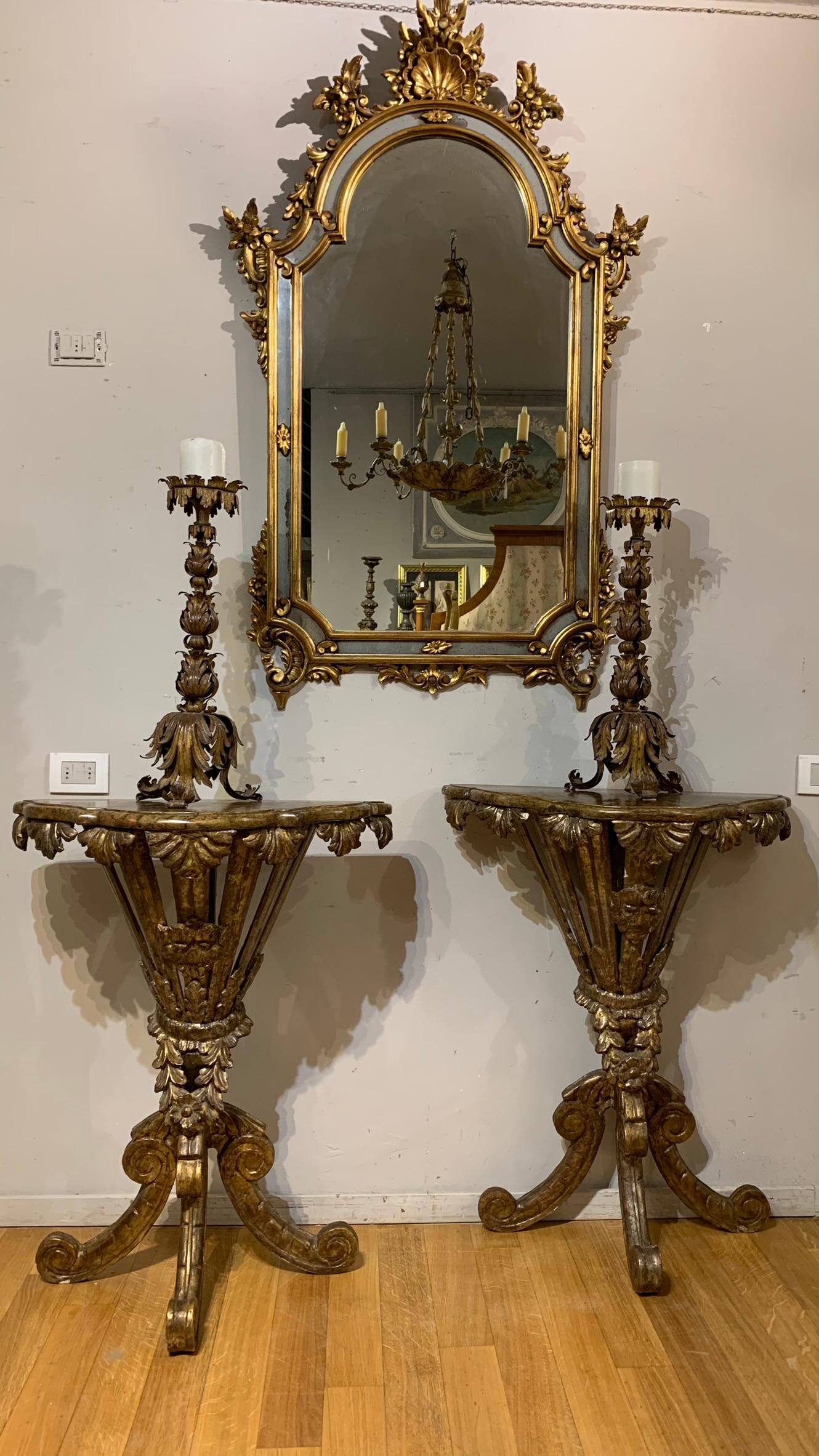 18th Century Pair of Iron Candlesticks  For Sale 13