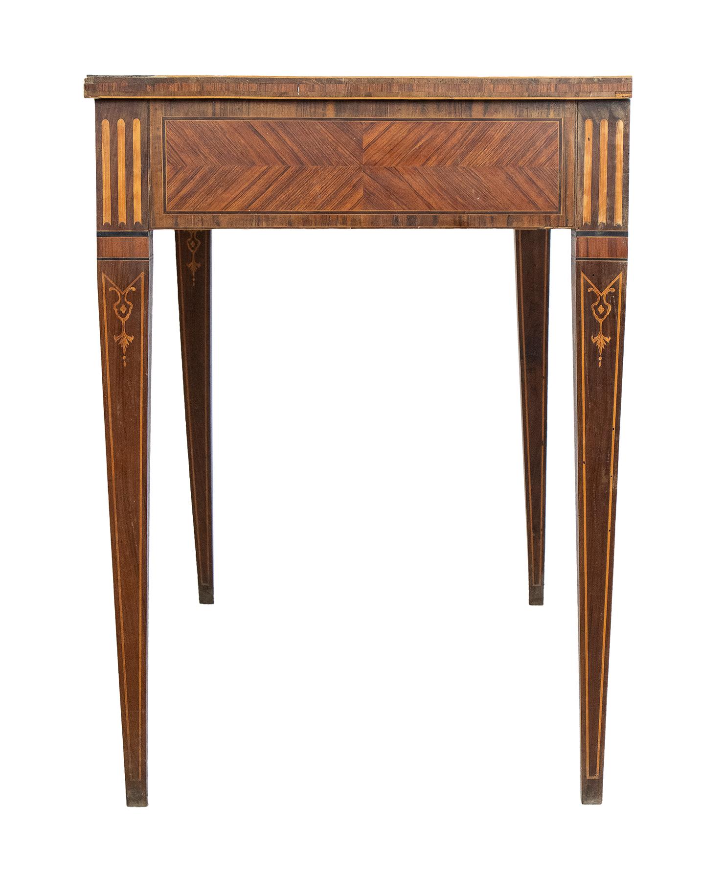 18th Century Pair of Italian Kingwood Inlay Console Table Lombardy For Sale 6