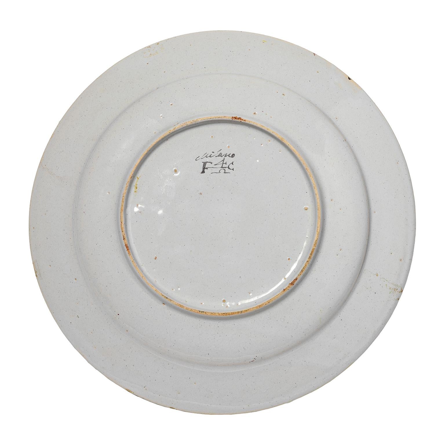 Altro Antica coppia di piatti in maiolica italiana Milano, 1770 circa