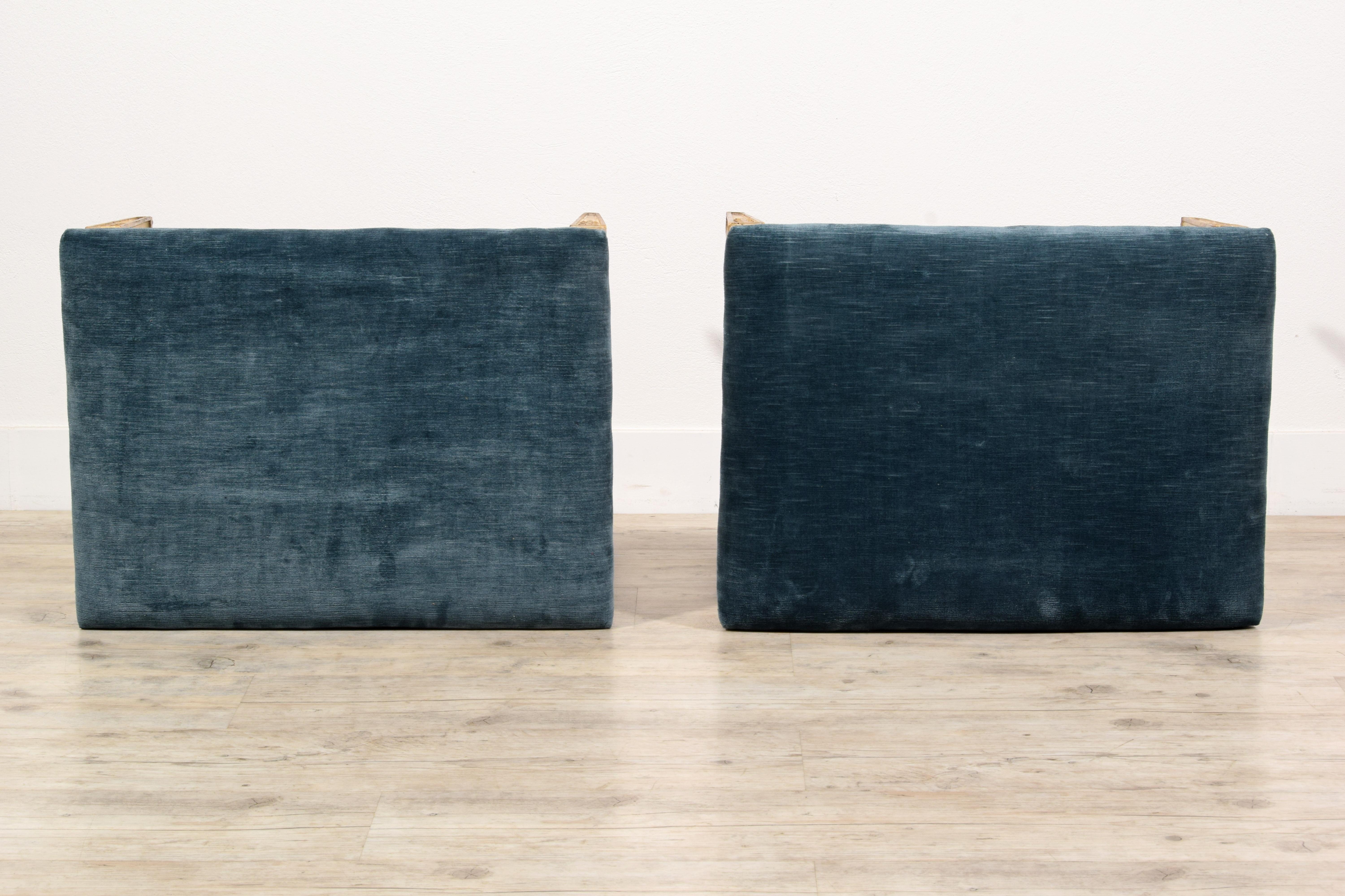 18th Century, Pair of Italian Neoclassical Stools For Sale 6
