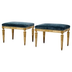 18th Century, Pair of Italian Neoclassical Stools
