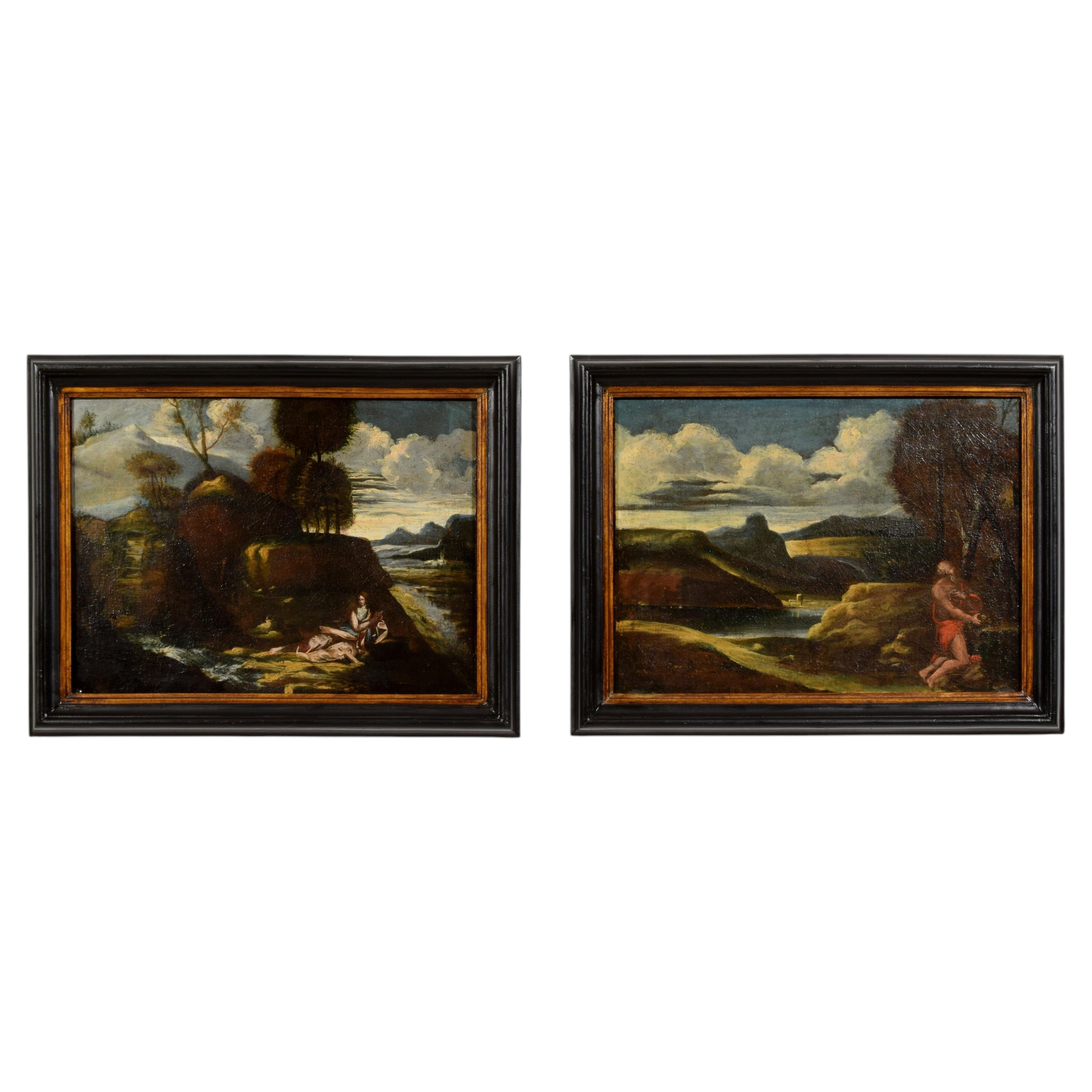 18th Century, Pair of Italian Paintings by Follower of Alessandro Magnasco