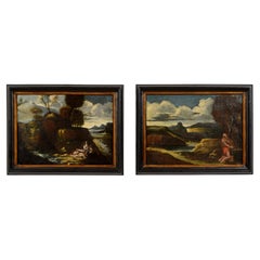 XVIIIe siècle, Paire de peintures italiennes par un suiveur d'Alessandro Magnasco
