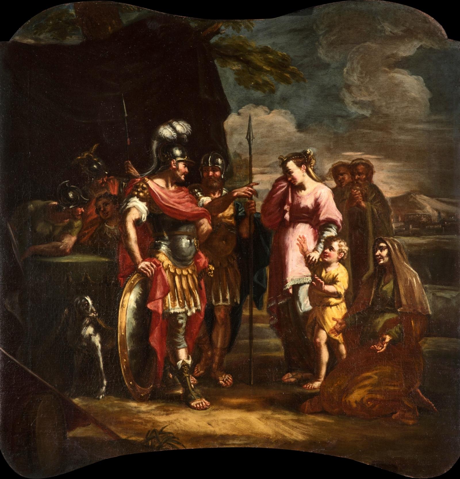 Baroque 18th Century, Pair of Italian Paintings with Stories of Rome
