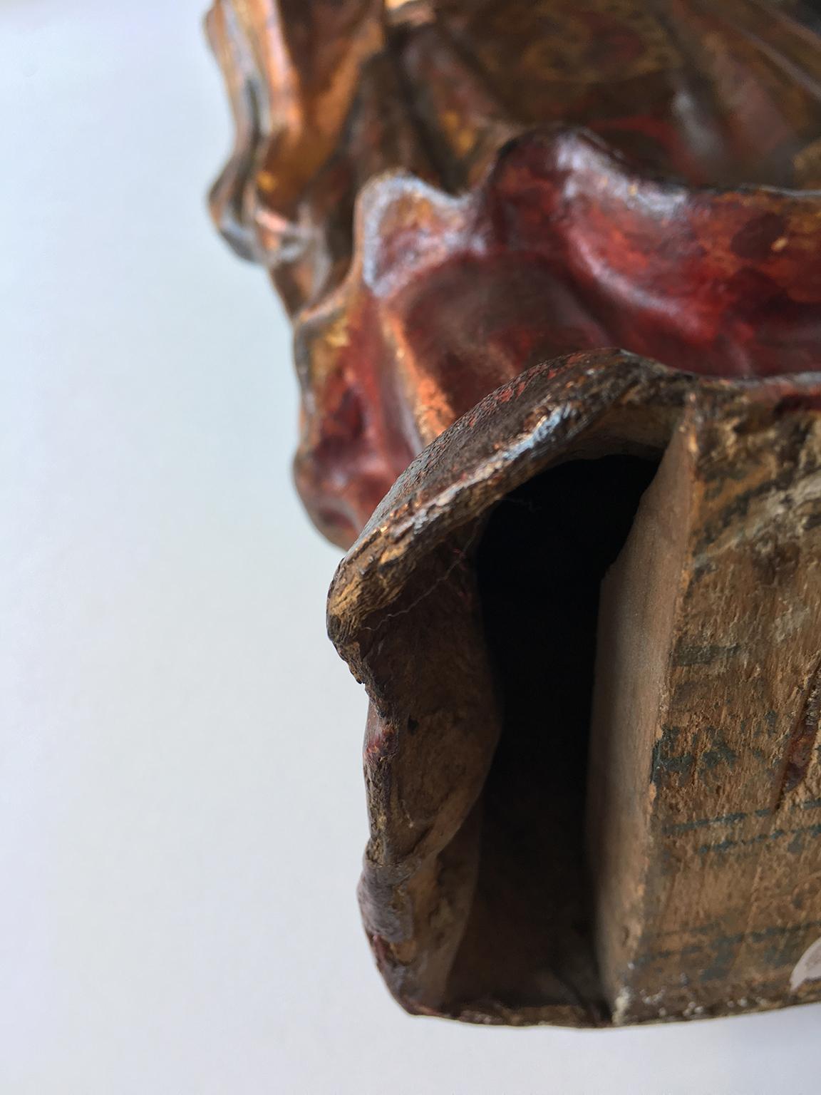 paire de figurines chinoises en papier mâché du 18ème siècle:: vers 1780 7