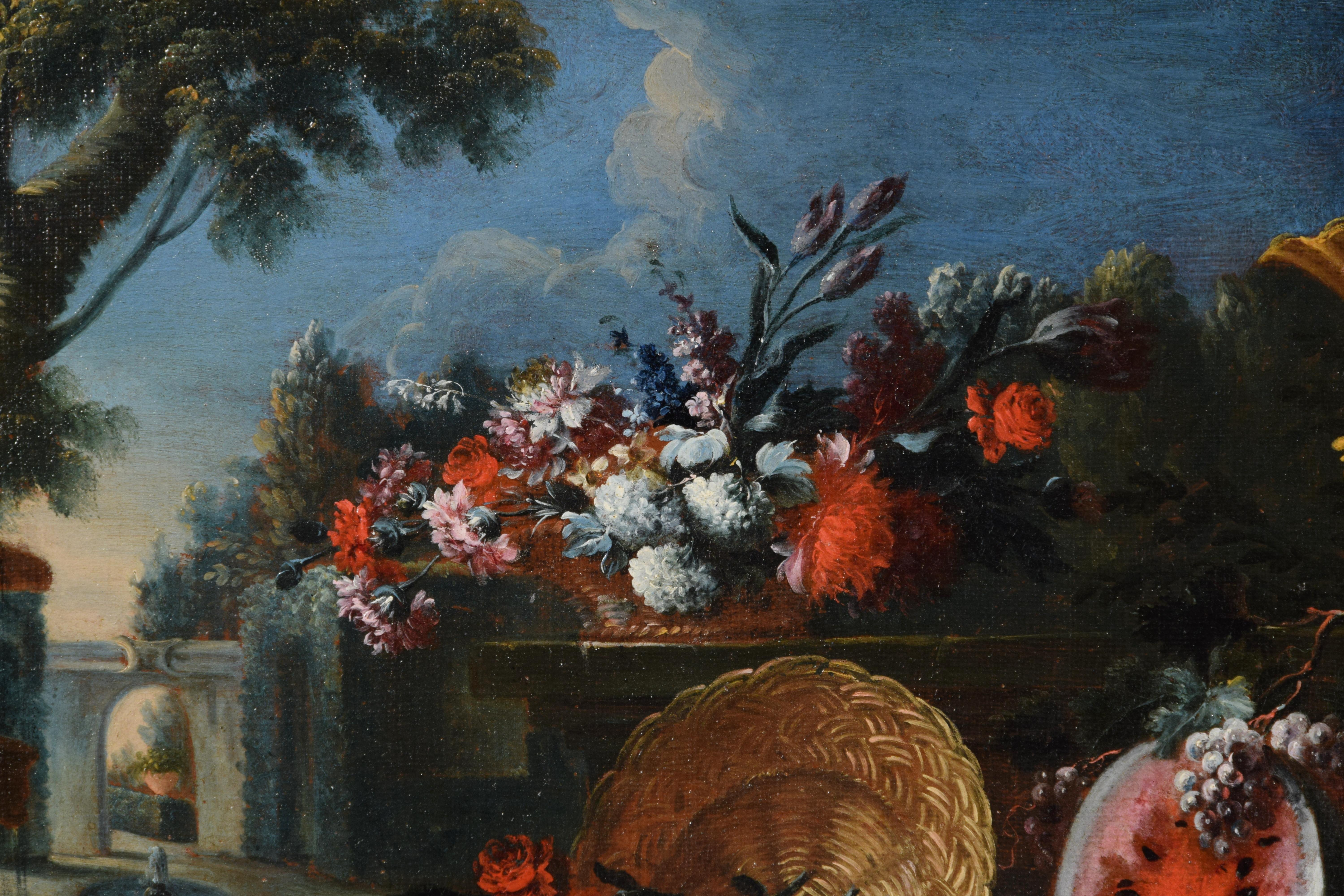 Paar italienische Stillleben aus dem 18. Jahrhundert, Francesco Lavagna zugeschrieben, Paar im Angebot 4
