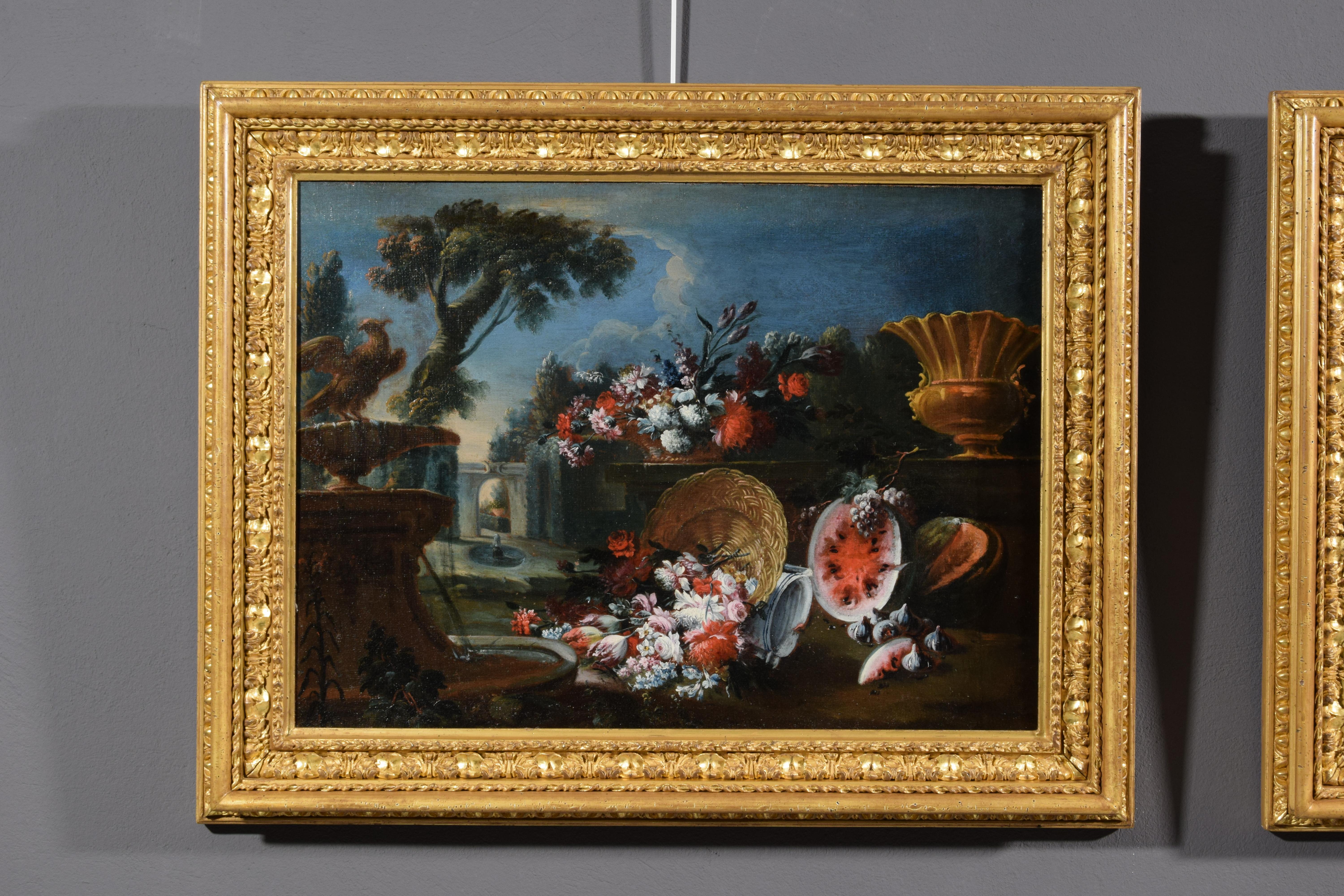 18th Century, Pair of Italian Still Life Painting, attr. to Francesco Lavagna For Sale 13