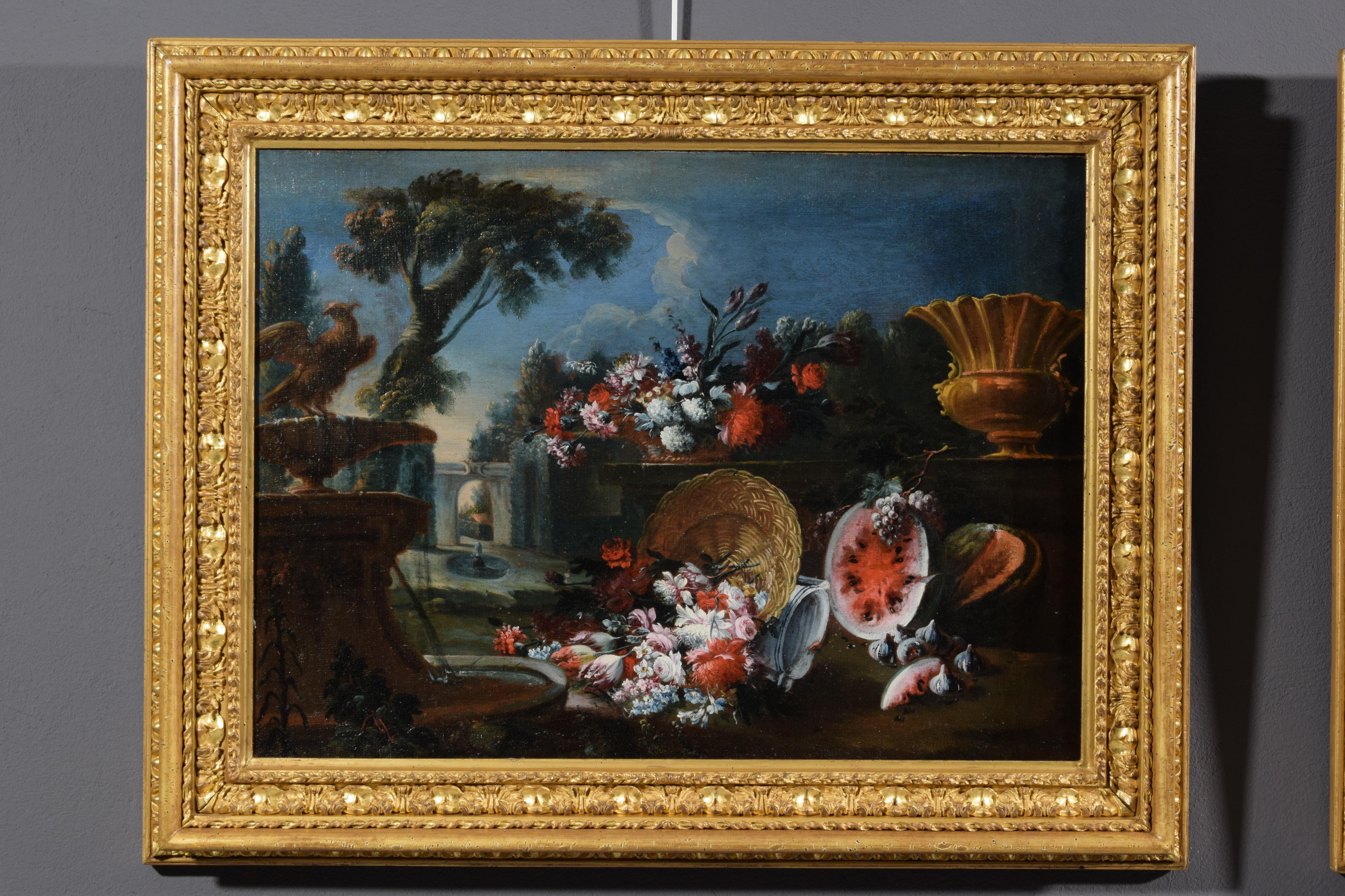 18th Century, Pair of Italian Still Life Painting, attr. to Francesco Lavagna For Sale 14