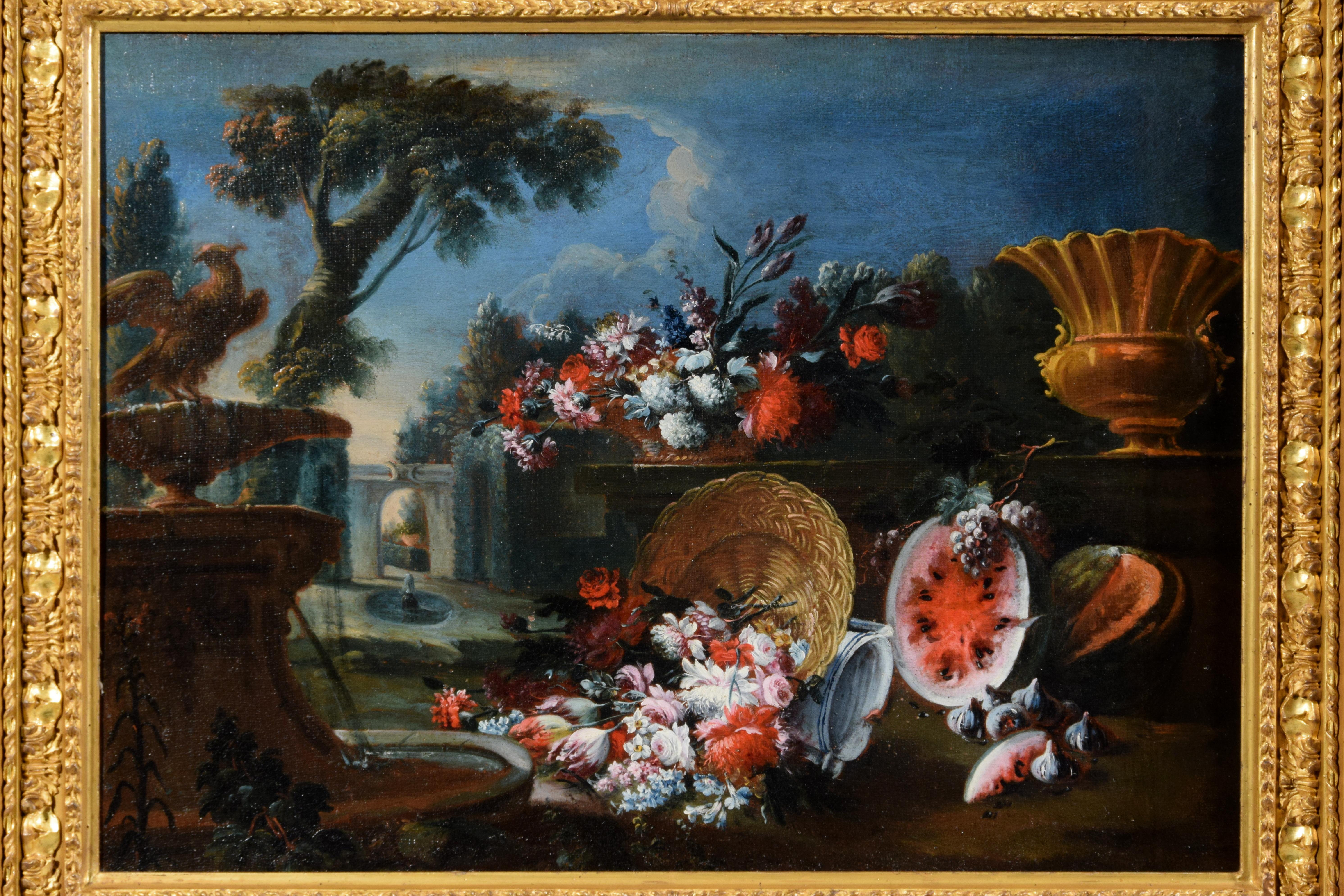 18th Century, Pair of Italian Still Life Painting, attr. to Francesco Lavagna For Sale 4